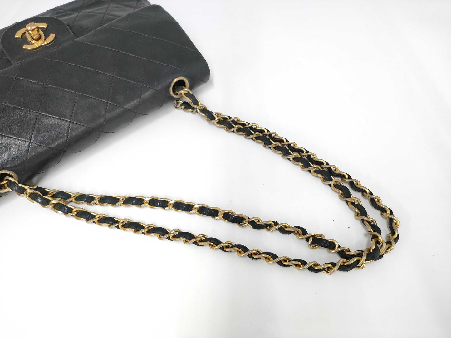 CHANEL CHANEL Matlasse Lamb Shoulder Bag Navy Shoulder Bag