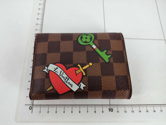 LOUIS VUITTON Damier Vuitton Victorine Damier Sequin N60149 MI4108 Wallet