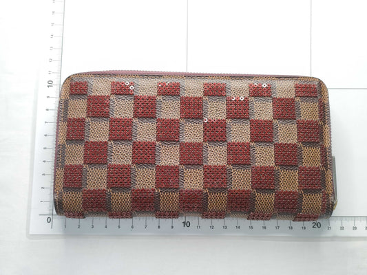 LOUIS VUITTON Damier Vuitton Zippy Wallet Damier Piet Sequin N63174 CA1183 Wallet