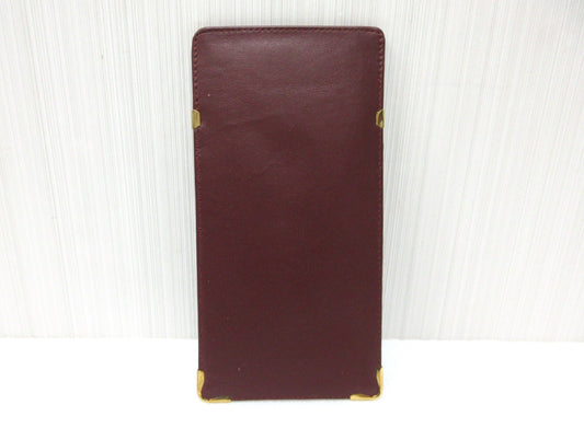 Cartier Mastline Leather Glasses Case Eyeglass Case Glasses Case Eyeglass Case Bordeaux Other Accessories