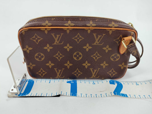 LOUIS VUITTON Monogram Vuitton Monogram Pochette Marley Bandriere M51828 Serial Blur Shoulder Bag
