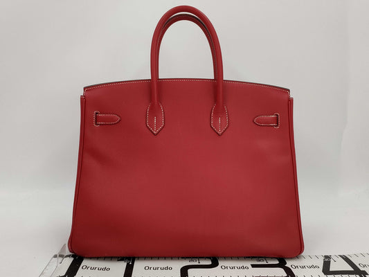 HERMES Birkin Candy 35 □ O Hour Rouge Cassack Handbag Red Handbag