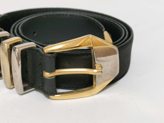 VERSACE Leather Belt Black 296 Belt