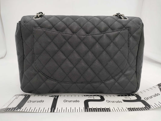 CHANEL Caviar Skin Matlasse Jumbo Shoulder Bag
