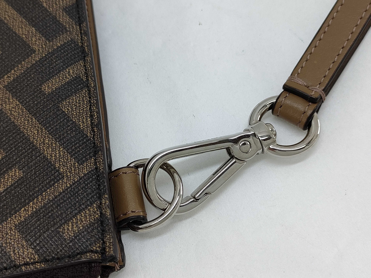 FENDI Zucca Fendi Clutch Bag 7N0110 Diagonal Slim Flat Clutch Bag