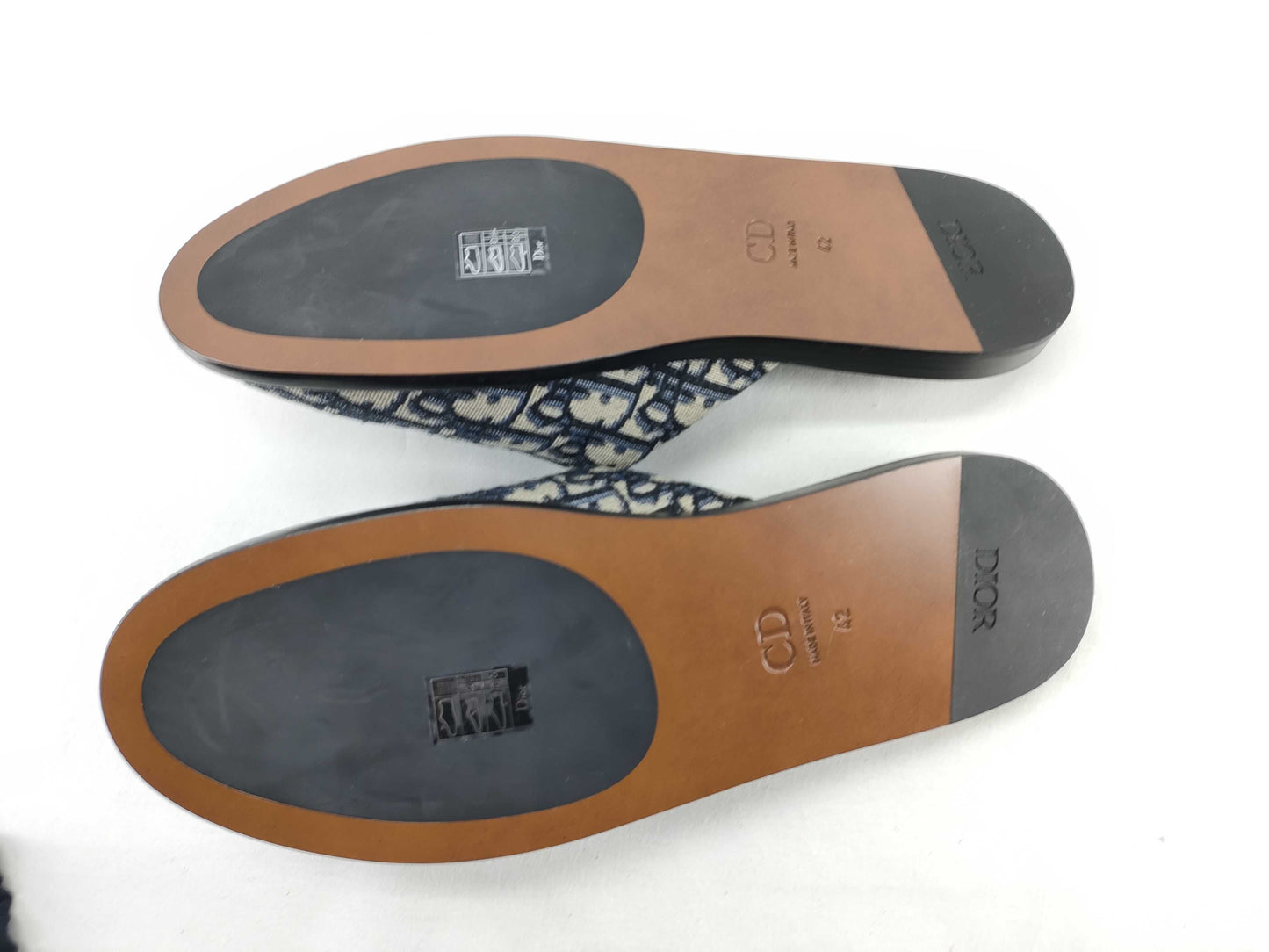 Dior Trotter Mule Sandals Oblique Canvas Navy #42 Sandals