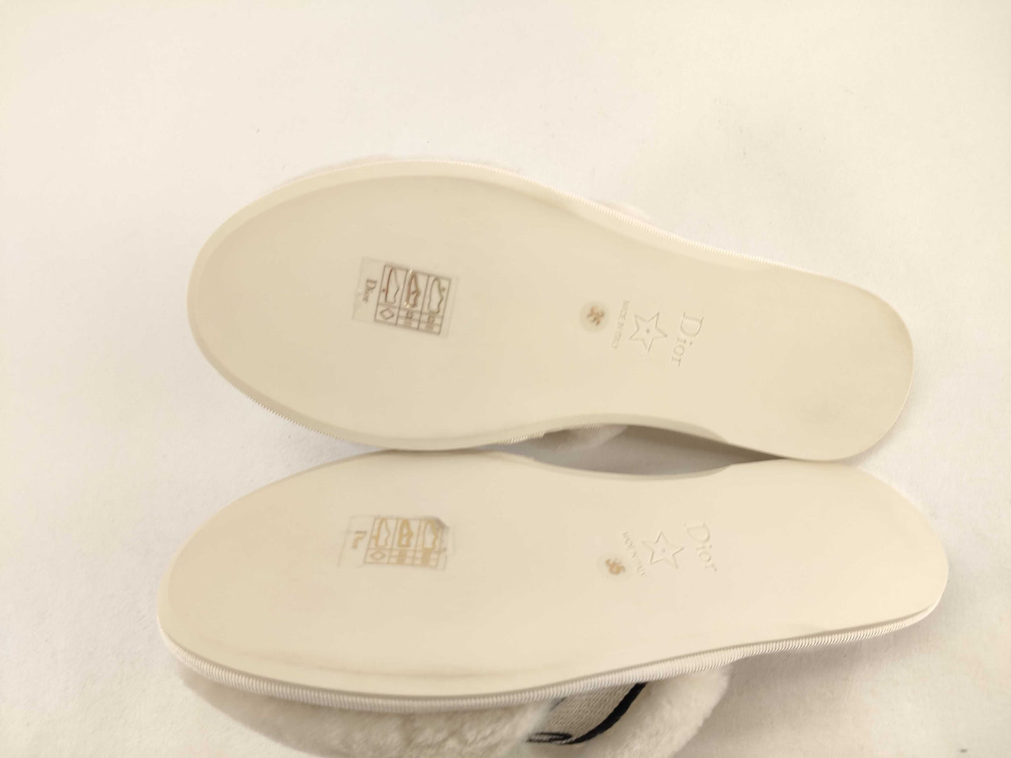 Dior Sandals Logo Mouton White #35 Sandals