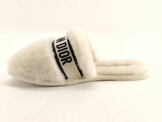 Dior Sandals Logo Mouton White #35 Sandals