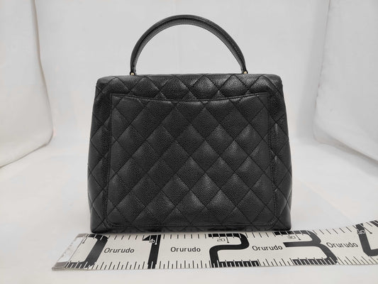 CHANEL Caviar Skin Top Handle Tote Bag