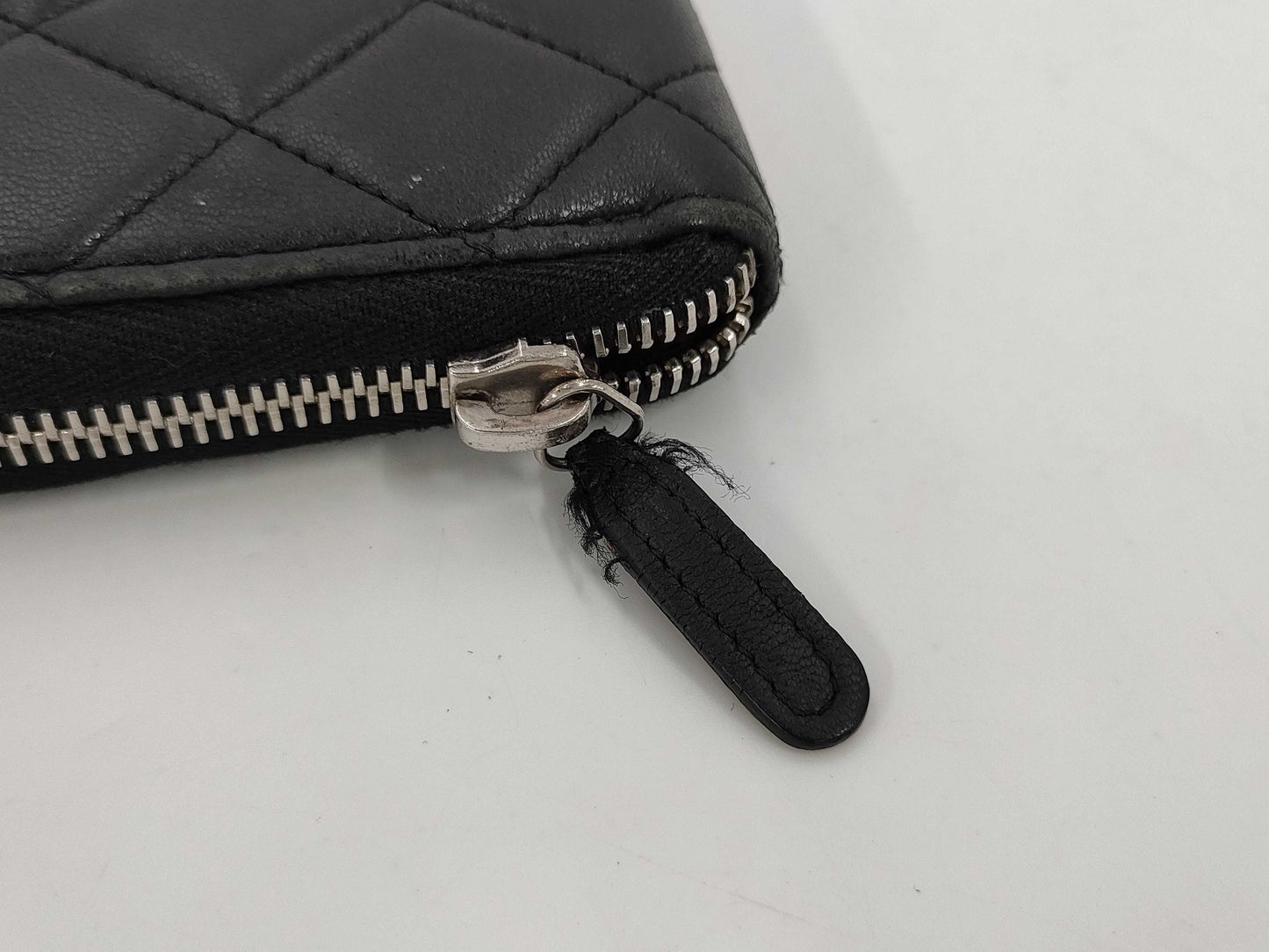 CHANEL Matelasse Round Zip Long Wallet, Lambskin, 15 Series