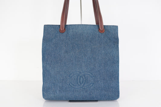CHANEL Denim Big Coco Tote Bag 5th Tote Bag