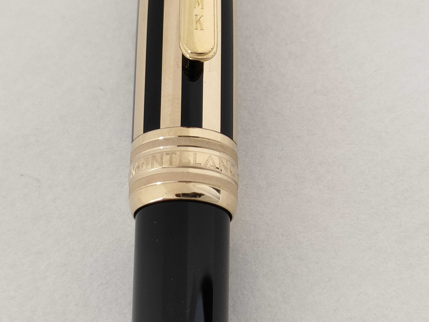 MONTBLANC Meisterstück Stripe Ballpoint Pen, Resin, Black x Gold, Pen/Fountain Pen