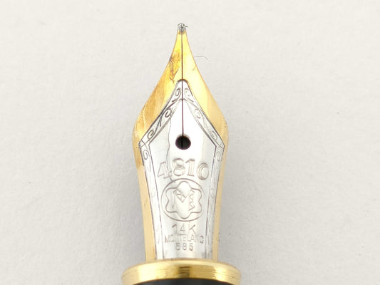 MONTBLANC Meisterstück Fountain Pen, Resin x 14K , Black x Gold