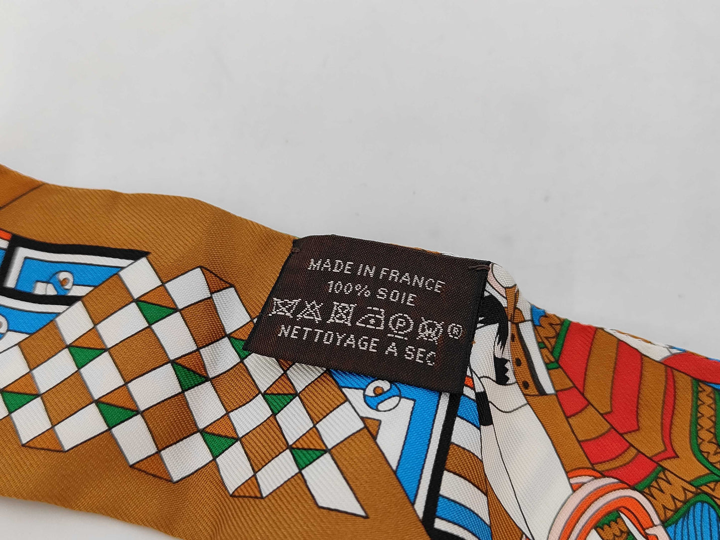 HERMES Silk Twilly Scarf, Duel with Cane Umbrella, Tags Included, Box Included