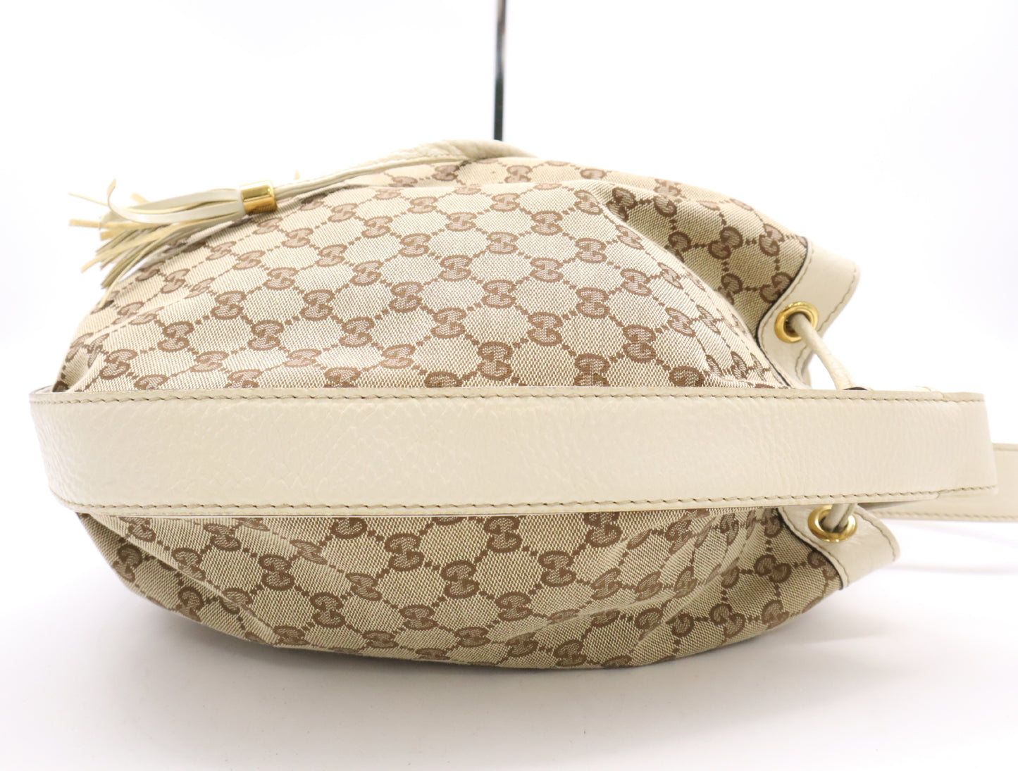 GUCCI 223951GG Canvas One Shoulder Bag Beige White Shoulder Bag