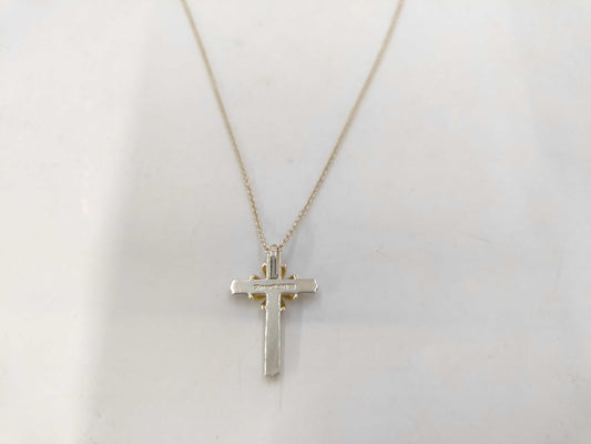 Tiffany & Co. SV925 Signature Cross Necklace in Silver, with Box and Dust Bag