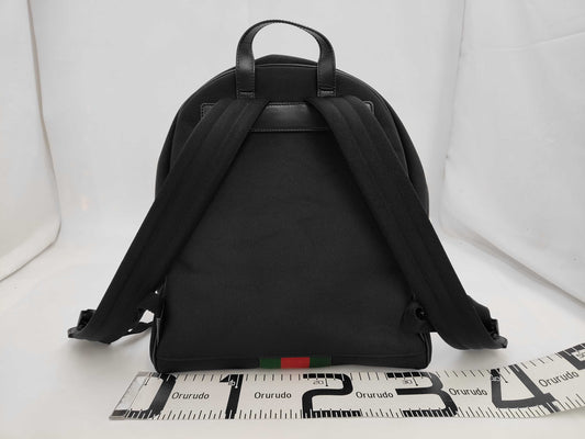 GUCCI 630917-520981 Canvas/Leather Sherry Line Backpack