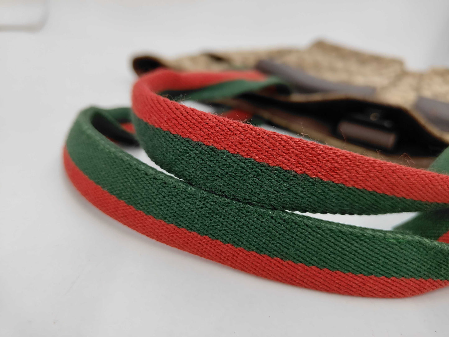 GUCCI 161836 GG Canvas Sherry Line Beige Tote Bag