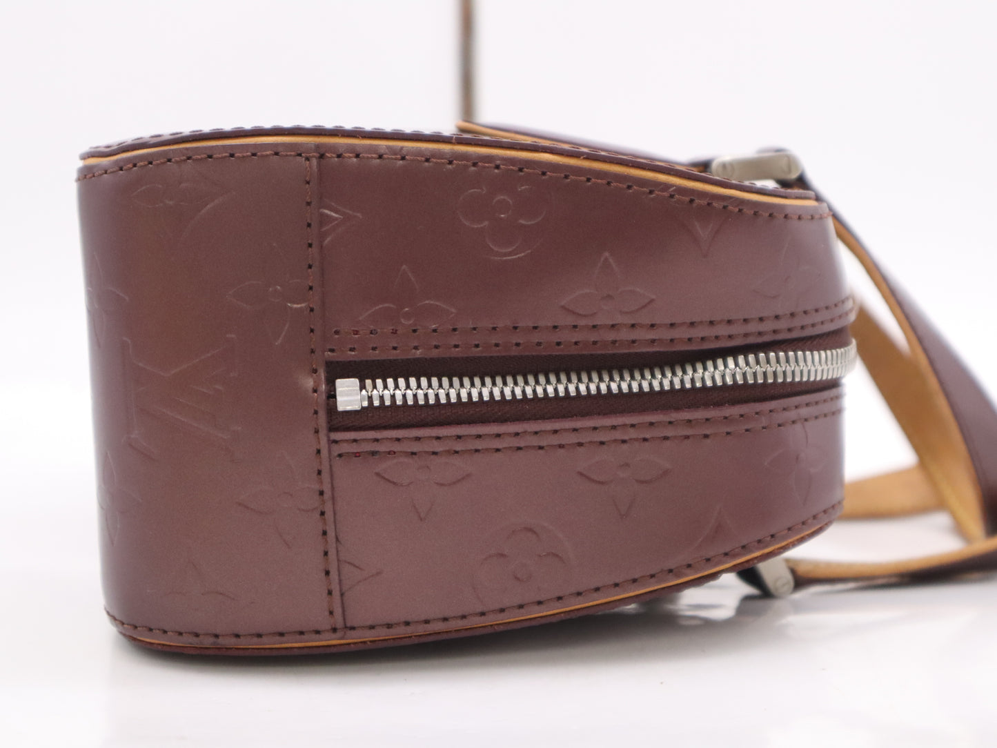 LOUIS VUITTON M55176 Monogram Matte Shelton Violet Handbag with Dust Bag