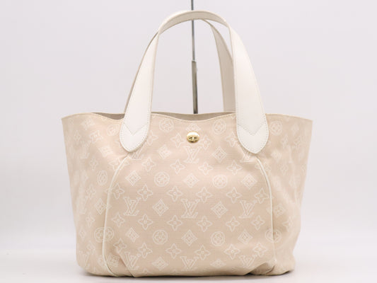 LOUIS VUITTON M95986 Leather Cabas Ipanema GM Beach Line Sable Tote Bag