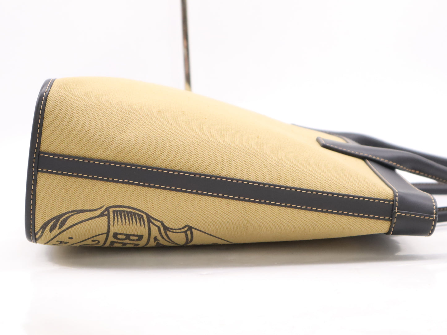 Berluti Canvas/Leather Forever Lodge Yellow/Black Tote Bag