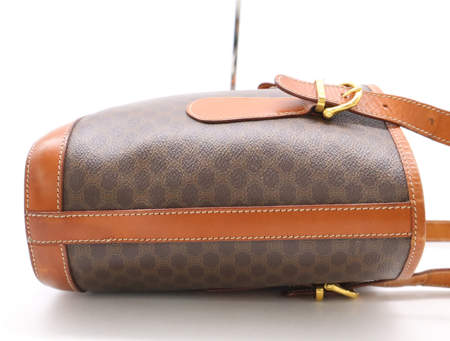 CELINE PVC Macadam Tote Bag, Brown, GD Hardware