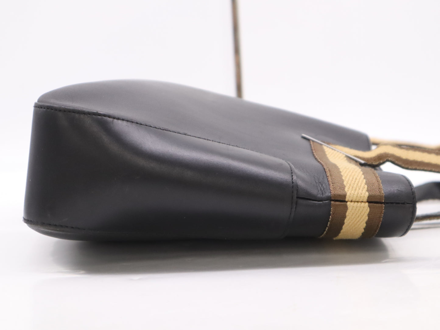 GUCCI 002/1135 Leather Tote Bag Black Handbag