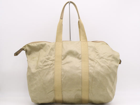 Yves Saint Laurent PVCx Canvas Logo Tote Bag Khaki Tote Bag