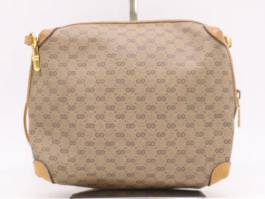 GUCCI 007・115・4916 PVC Old Gucci Micro GG Shoulder Bag Brown Shoulder Bag