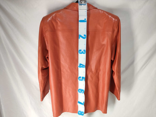 LOEWE Leather Jacket Orange Jacket