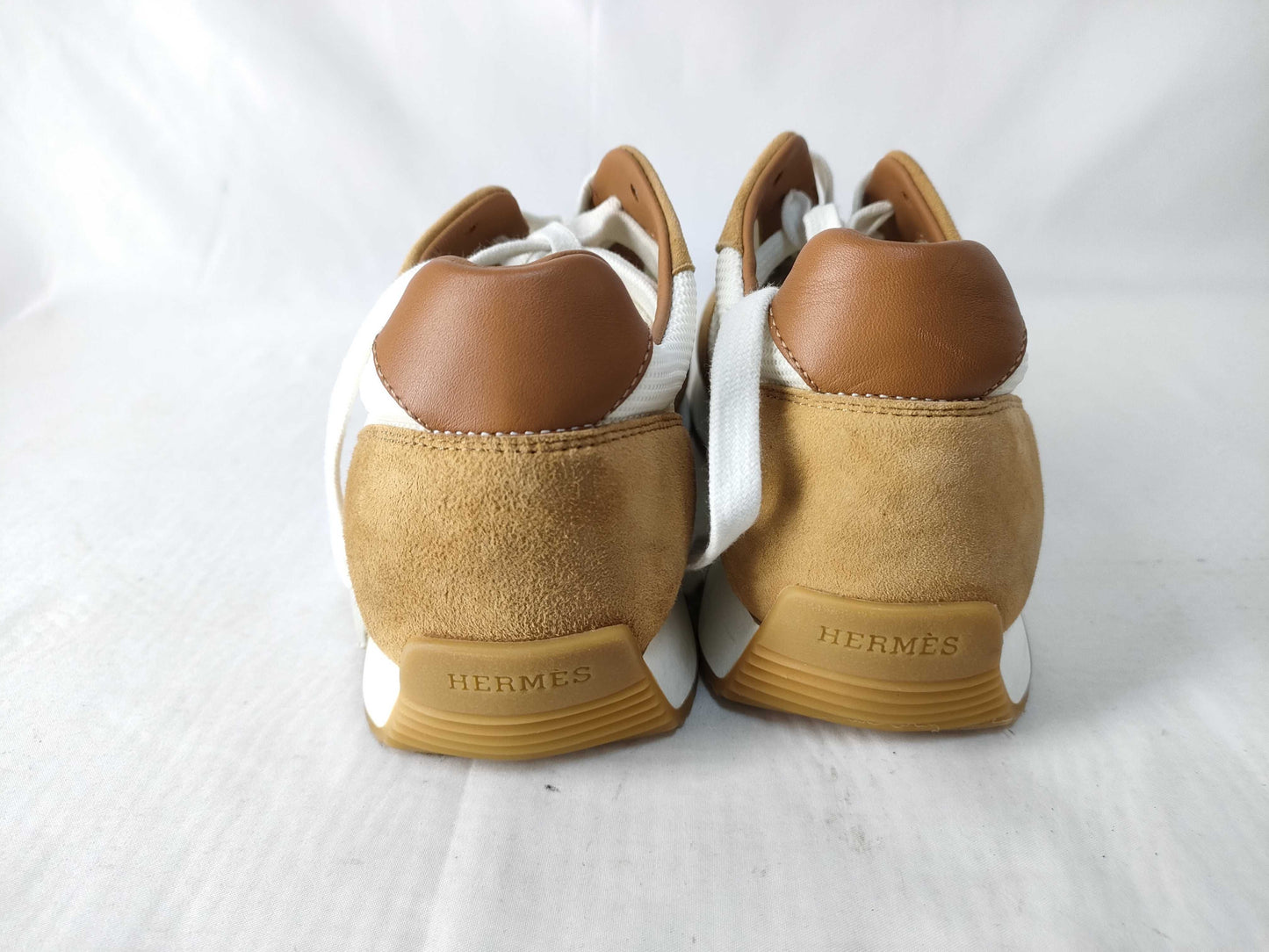 HERMES white-brown sneakers