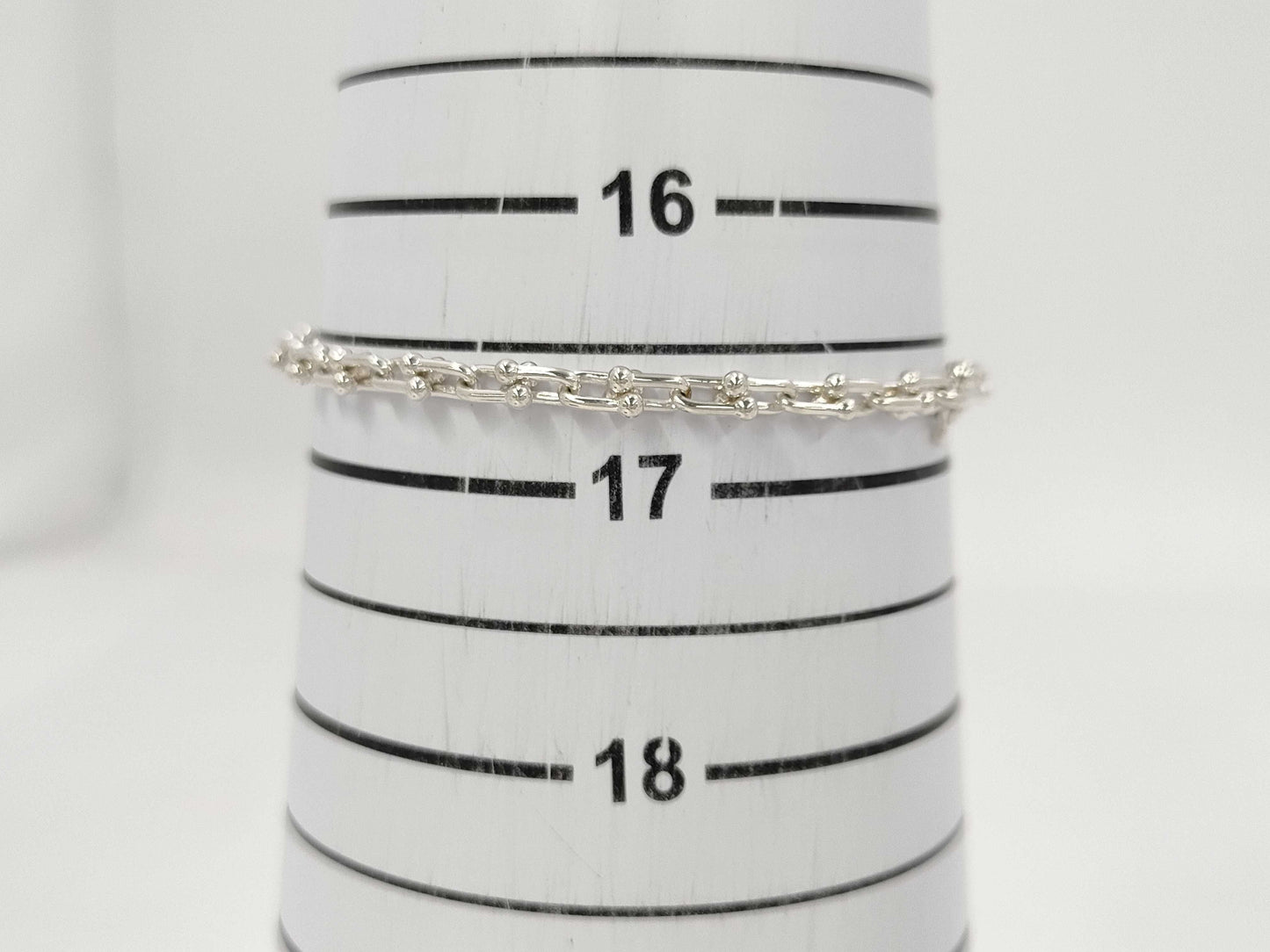 Tiffany&Co. Hardware Microlink L Bracelet AG925 6.9g Bracelet Bangle