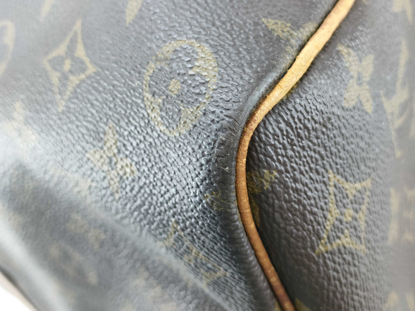 LOUIS VUITTON Monogram Keepall Bandouliere 60 M41412 TH0924 Padlock Key Name Tag Boston Bag