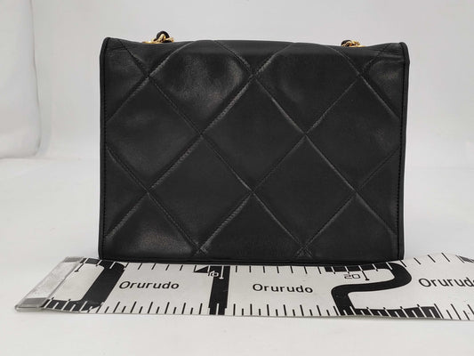 CHANEL Matlassse Lambskin Chain Shoulder Bag with Seal Bag