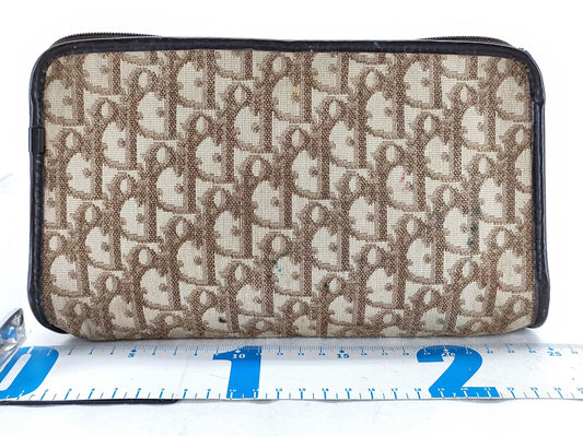 Dior Trotter Dior Clutch Bag Canvas Brown Clutch Bag