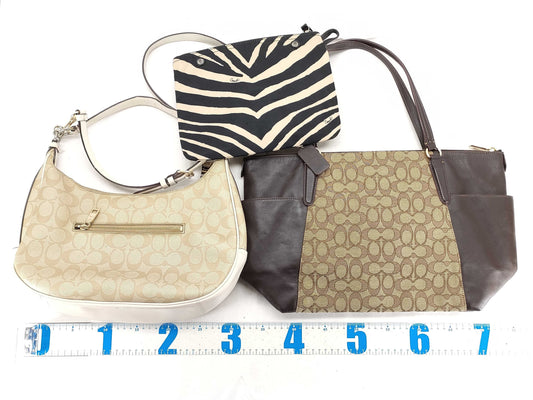 COACH Signature 2-way bag/handbag/pouch/tote bag