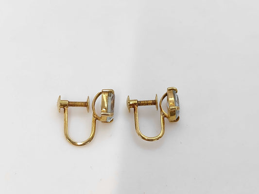 Aquamarine K18 1.5g Earrings