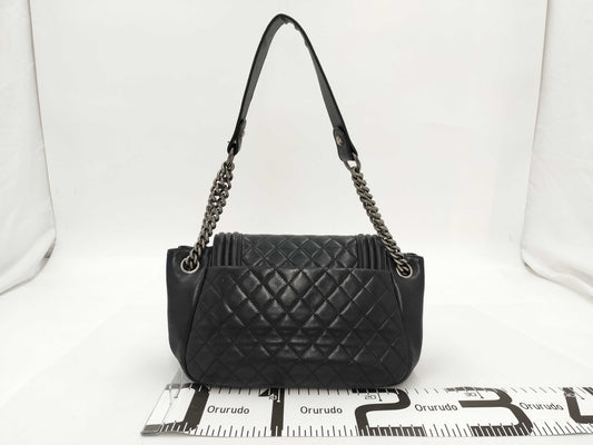 CHANEL Boy Chanel Chain Shoulder Black Bag