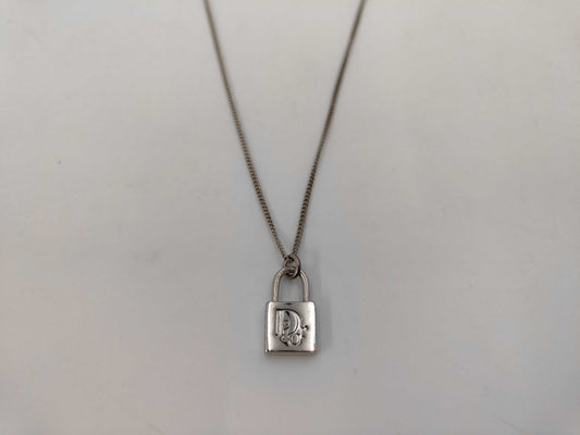 Dior Padlock Motif Necklace Necklace