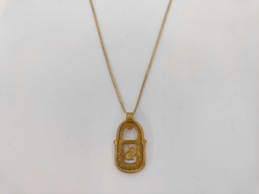 Dior logo silver necklace