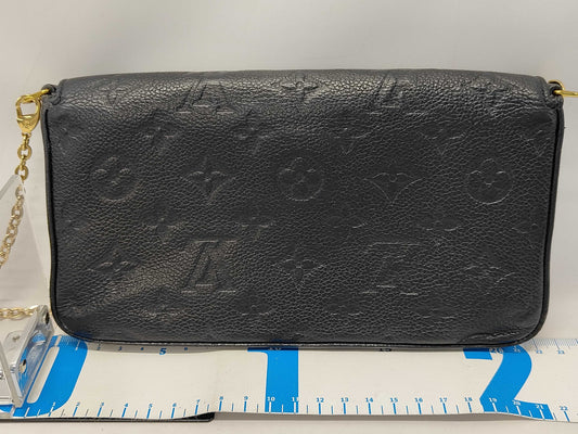LOUIS VUITTON Monogram Empreinte Pochette Felicie M64064 NZ1138 Black Shoulder Bag