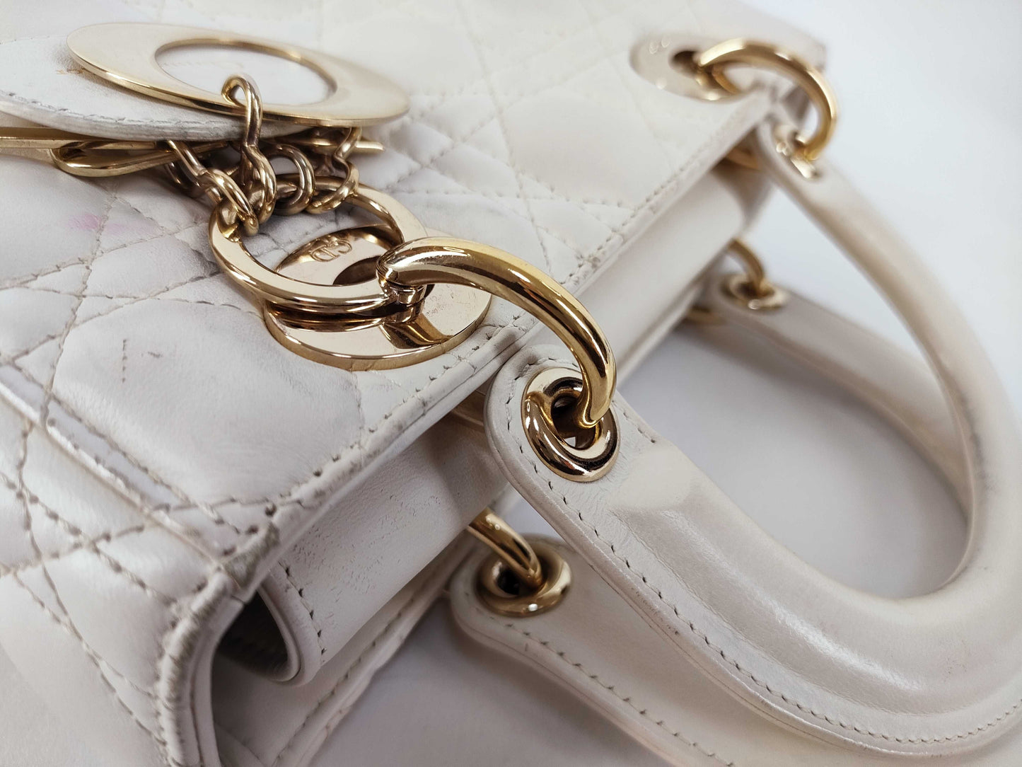 Dior Lady Dior Cannage Leather Handbag