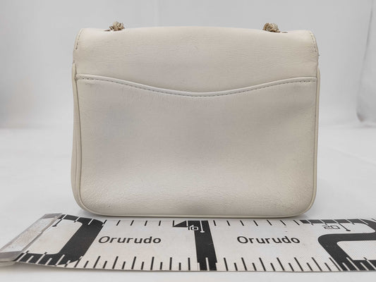 CHANEL Lambskin Deca Coco Chain Shoulder Bag with Sticker Card