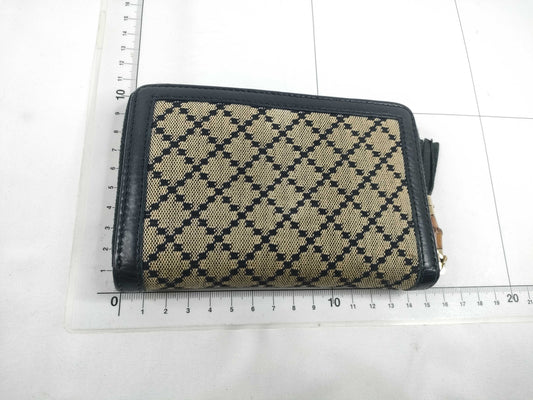 GUCCI Diamante 224256 Round Zip Bifold Wallet