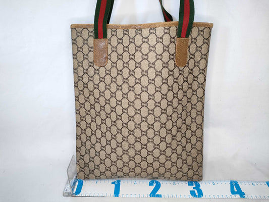 GUCCI Old Gucci Tote Bag Old Sherry Line Tote Bag