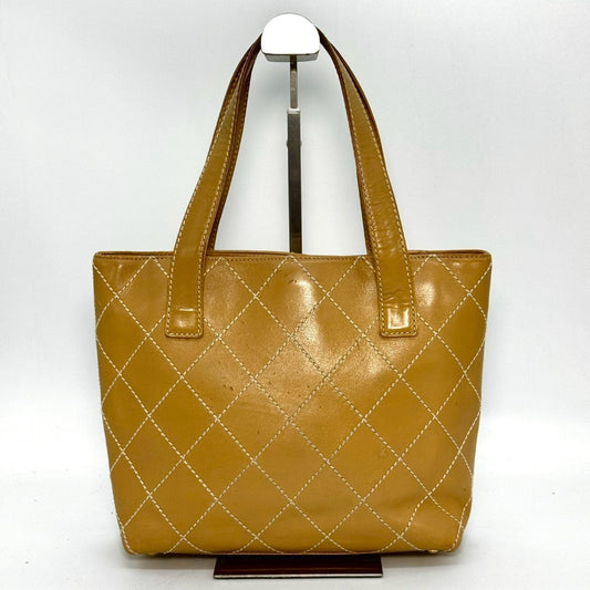 CHANEL Wild Stitch Tote Bag Beige 7395492 Shoulder Bag