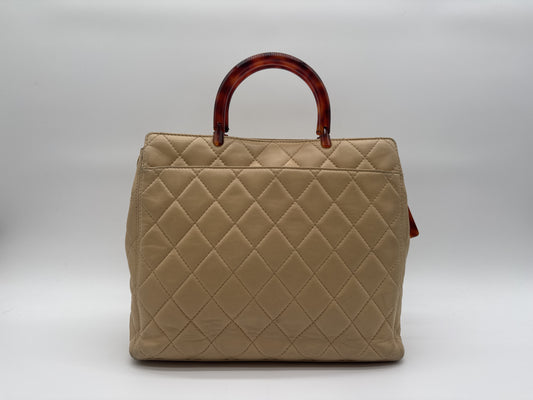 CHANEL CHANEL Handbag Tortoiseshell Matelasse Coco Mark Turnlock Lambskin Handbag