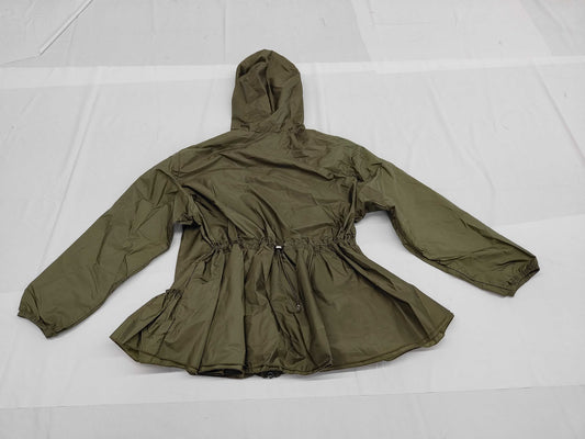 MONCLER 2019 SARCELLE Ruffle Nylon Coat, Size 0