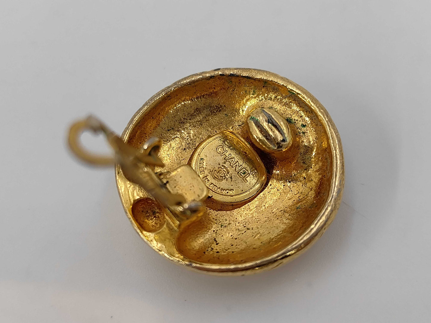 CHANEL CHANEL Logo Earrings Gold Earrings