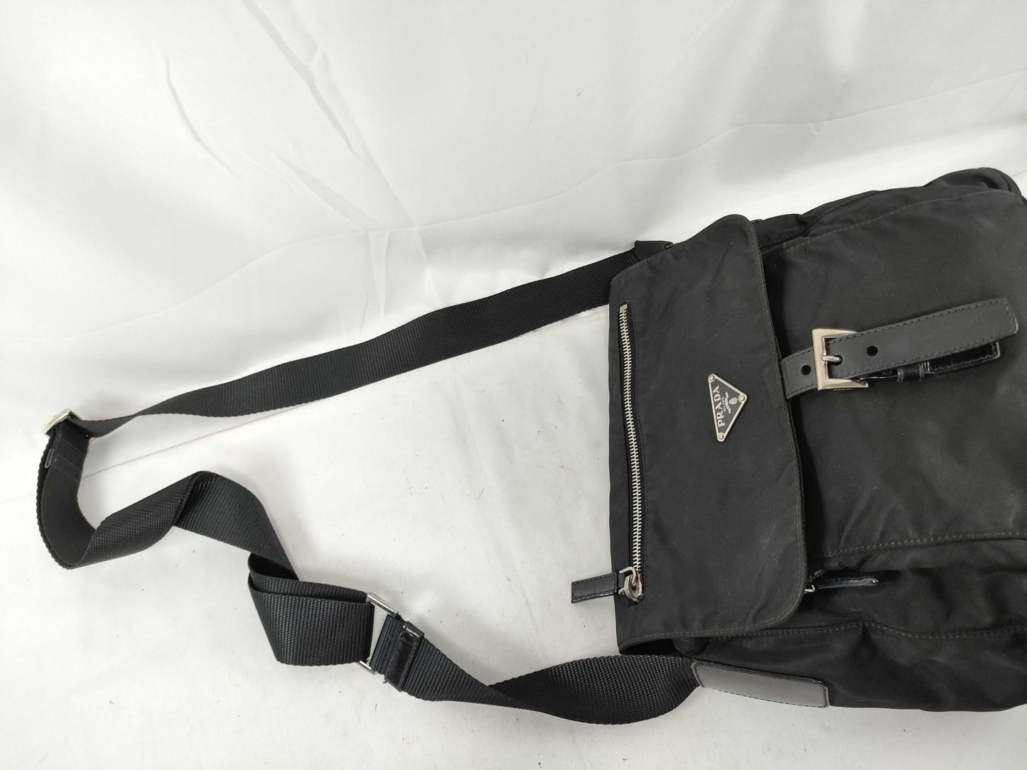 PRADA PRADA Prada Shoulder Bag with Triangle Logo, Black